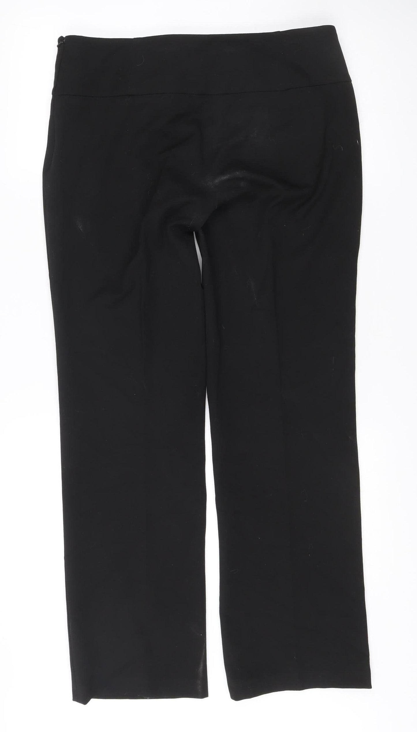 John Richmond Women’s Black Size 12 Slim Fit Belted Dress Pants