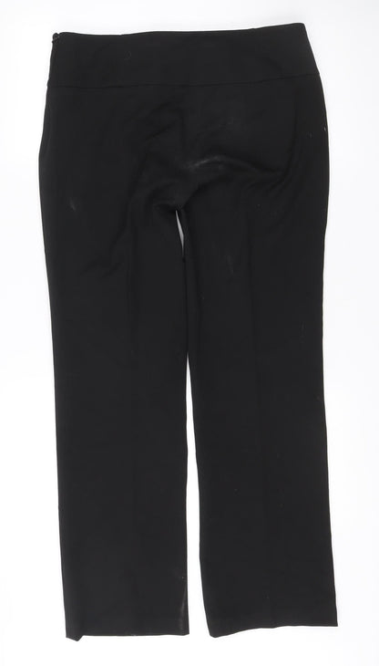John Richmond Women’s Black Size 12 Slim Fit Belted Dress Pants