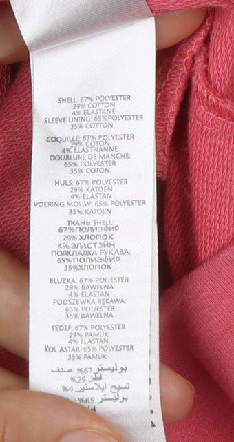 New Look Women Pink Blazer UK 16 One Button 3/4 Sleeve