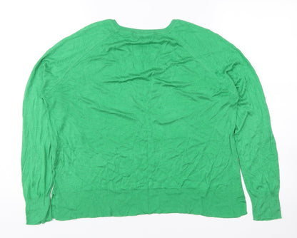 Womens UK Size M Zara Green Pullover Jumper