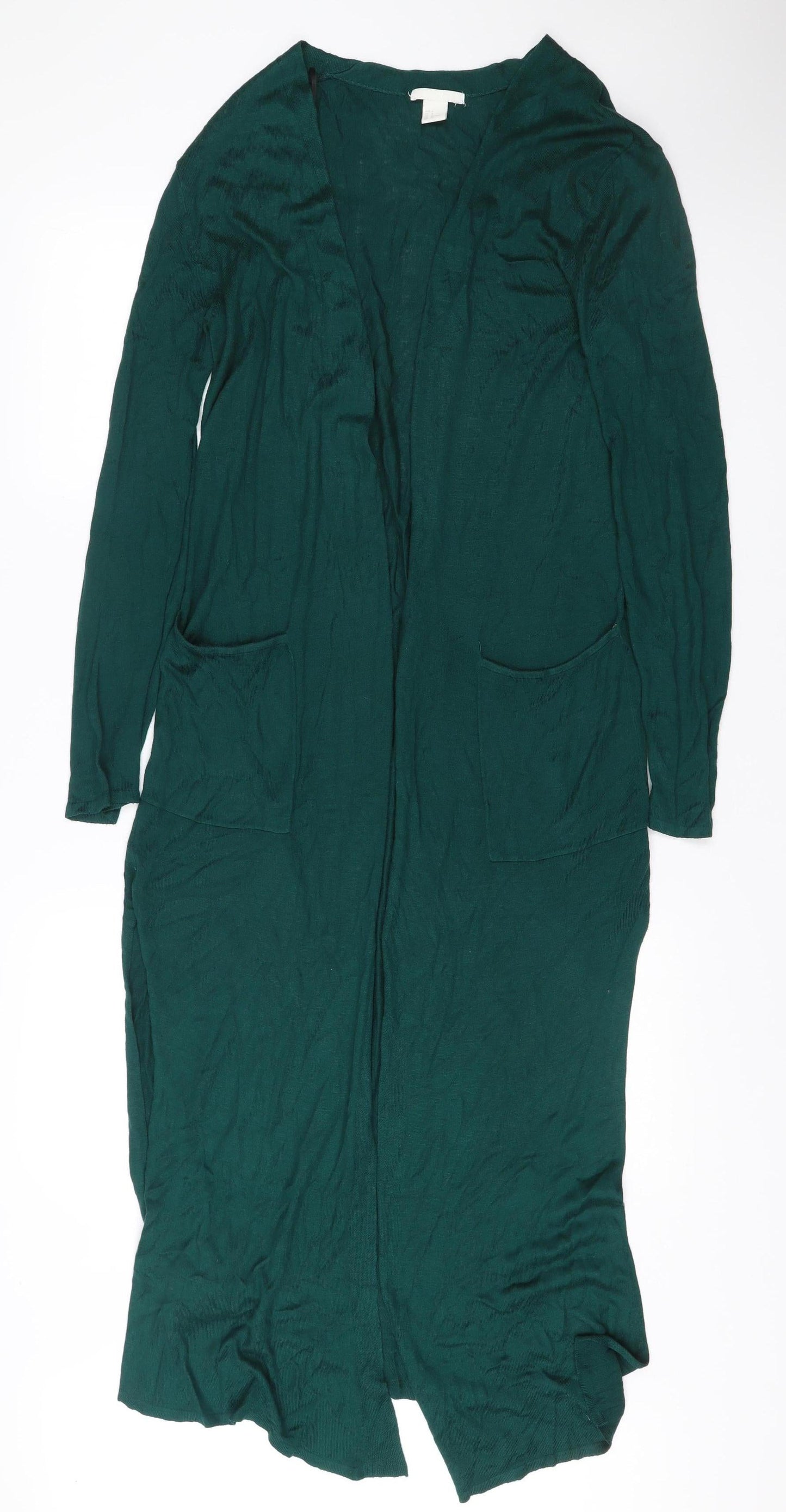 H&M Women’s Green Long Sleeve V-Neck Cardigan Size 8