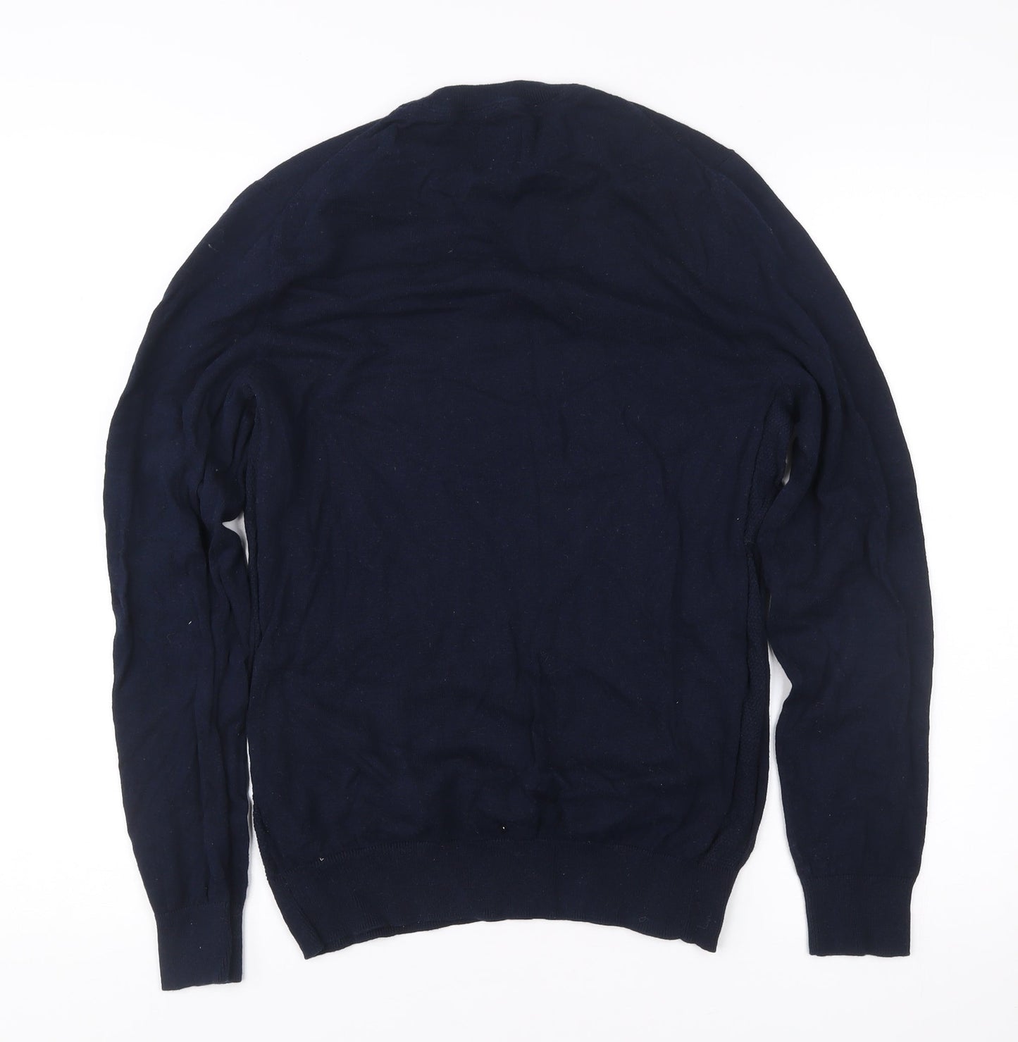 Burton Menswear Men’s Blue Small Pullover Jumper Cotton Blend