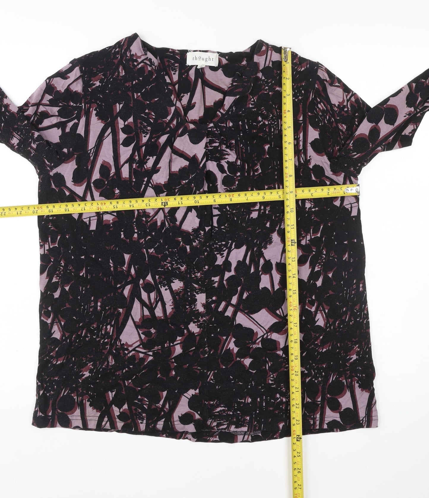 Womens UK Size 12 Thought Purple Tunic Blouse