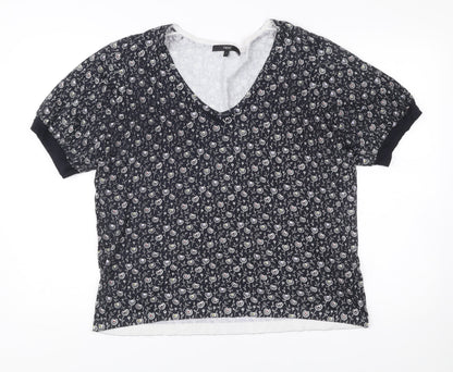 Womens UK Size L NEXT Black Basic Blouse