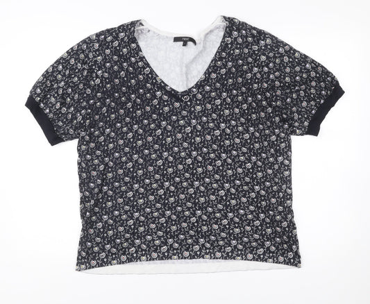 Womens UK Size L NEXT Black Basic Blouse