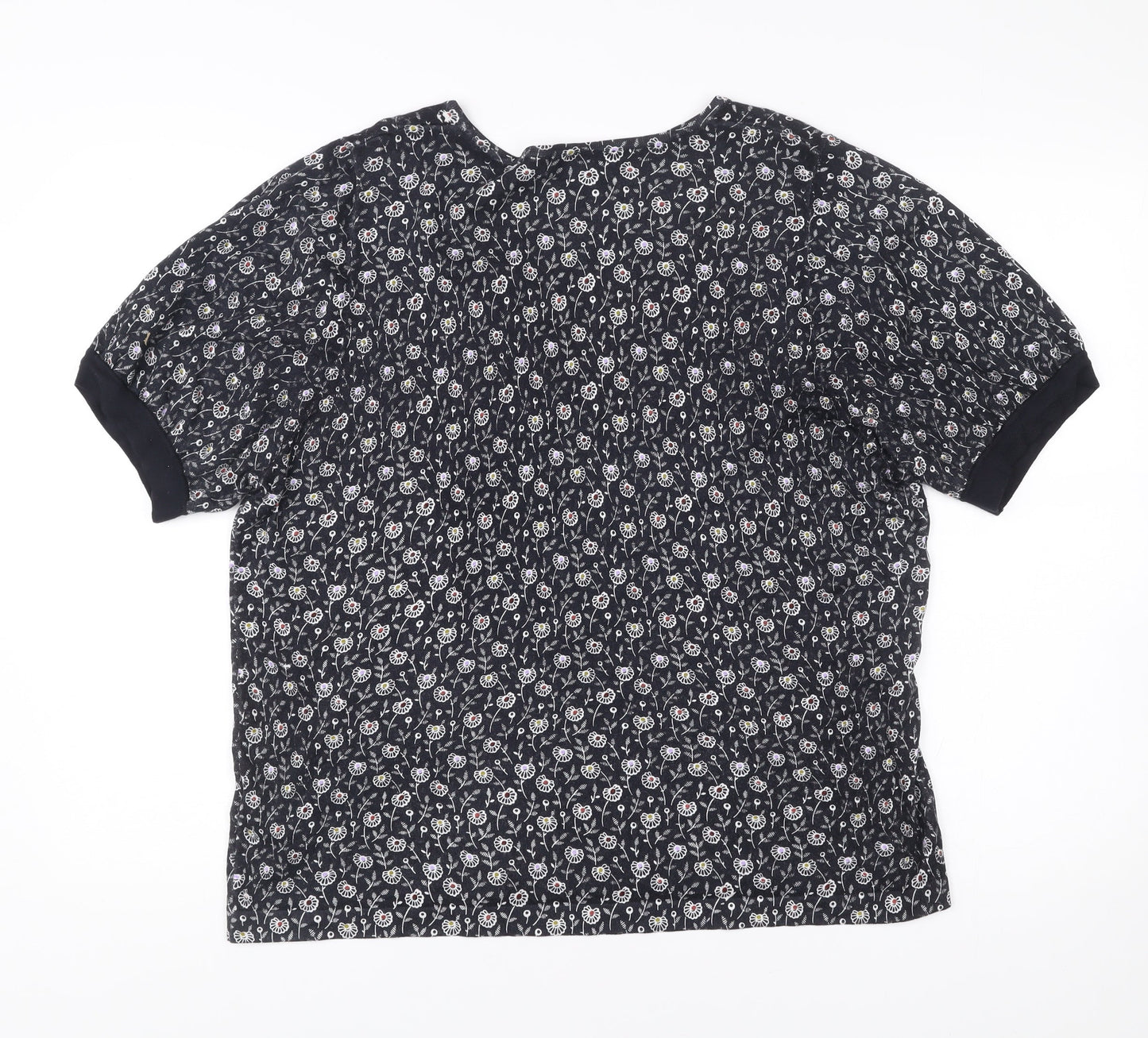 Womens UK Size L NEXT Black Basic Blouse