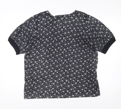 Womens UK Size L NEXT Black Basic Blouse