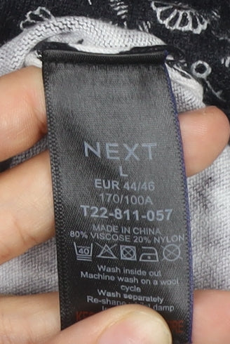Womens UK Size L NEXT Black Basic Blouse