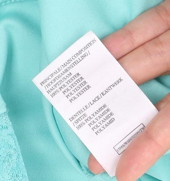 Damart Women’s Blue Lace V-Neck Short Sleeve T-Shirt Top M