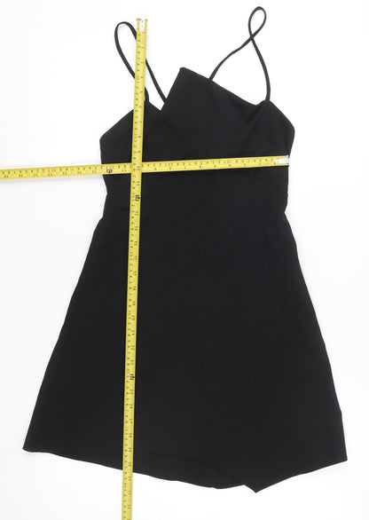 Zara Women’s Black Slip Dress S Short Strappy V-Neck Party