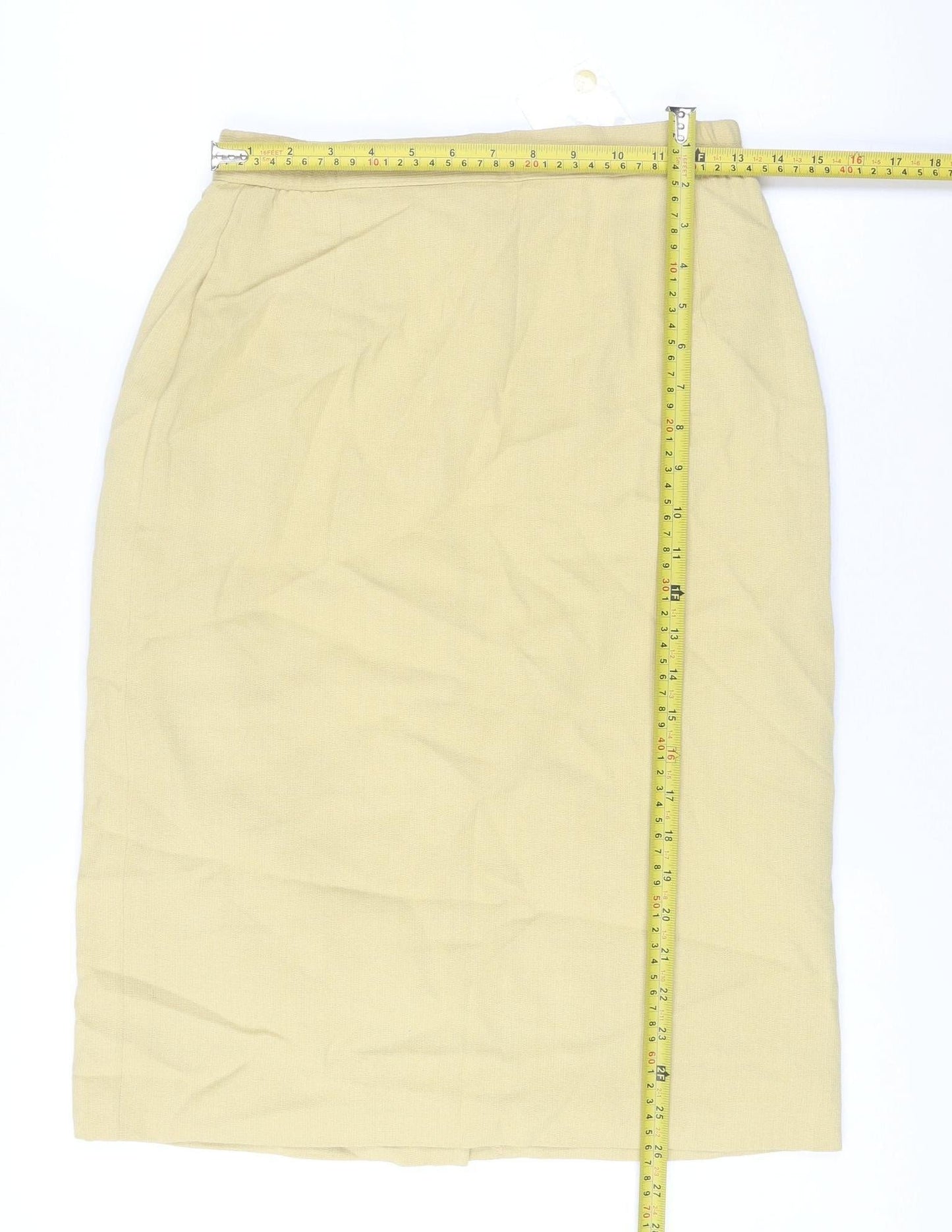 Eastex Women’s Beige Wool Blend Knee Length Pencil Skirt Size 10