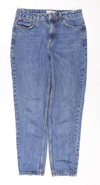 Topshop Women’s Blue 100% Cotton Straight Jeans Size 10 W28 L32