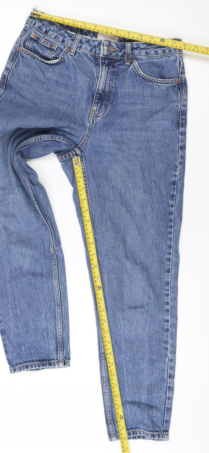 Topshop Women’s Blue 100% Cotton Straight Jeans Size 10 W28 L32