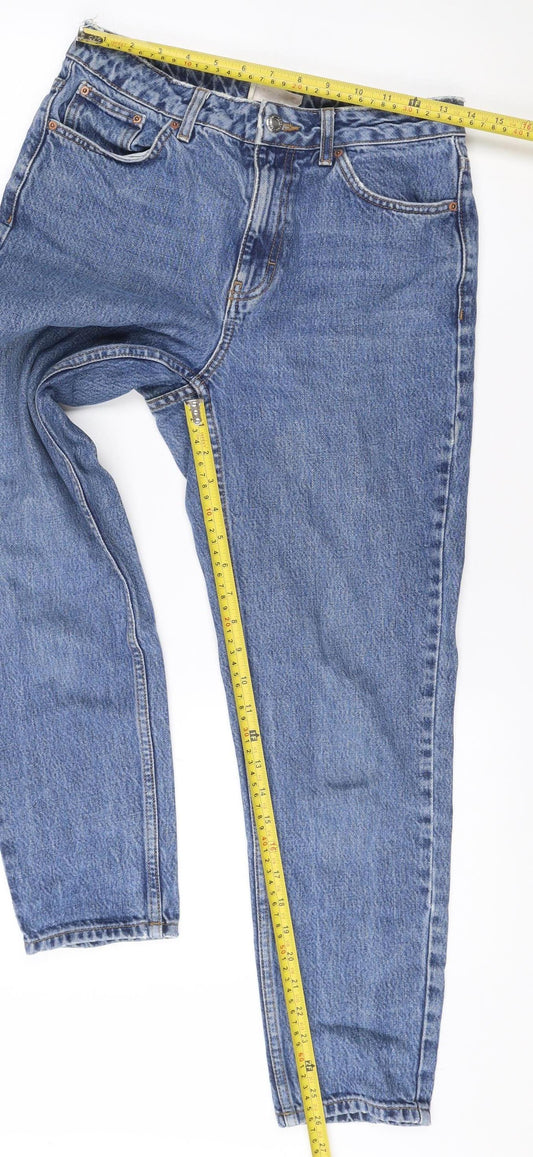 Topshop Women’s Blue 100% Cotton Straight Jeans Size 10 W28 L32
