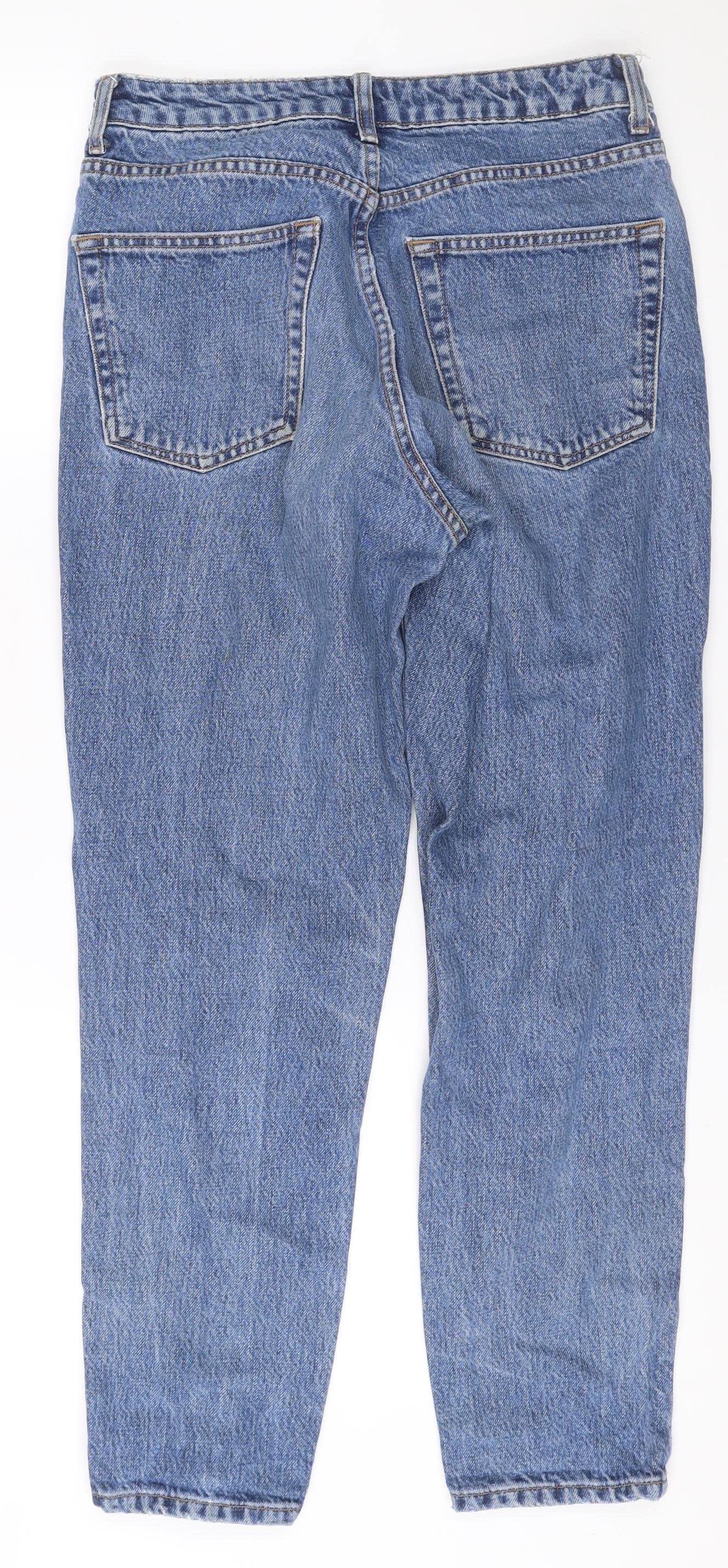 Topshop Women’s Blue 100% Cotton Straight Jeans Size 10 W28 L32
