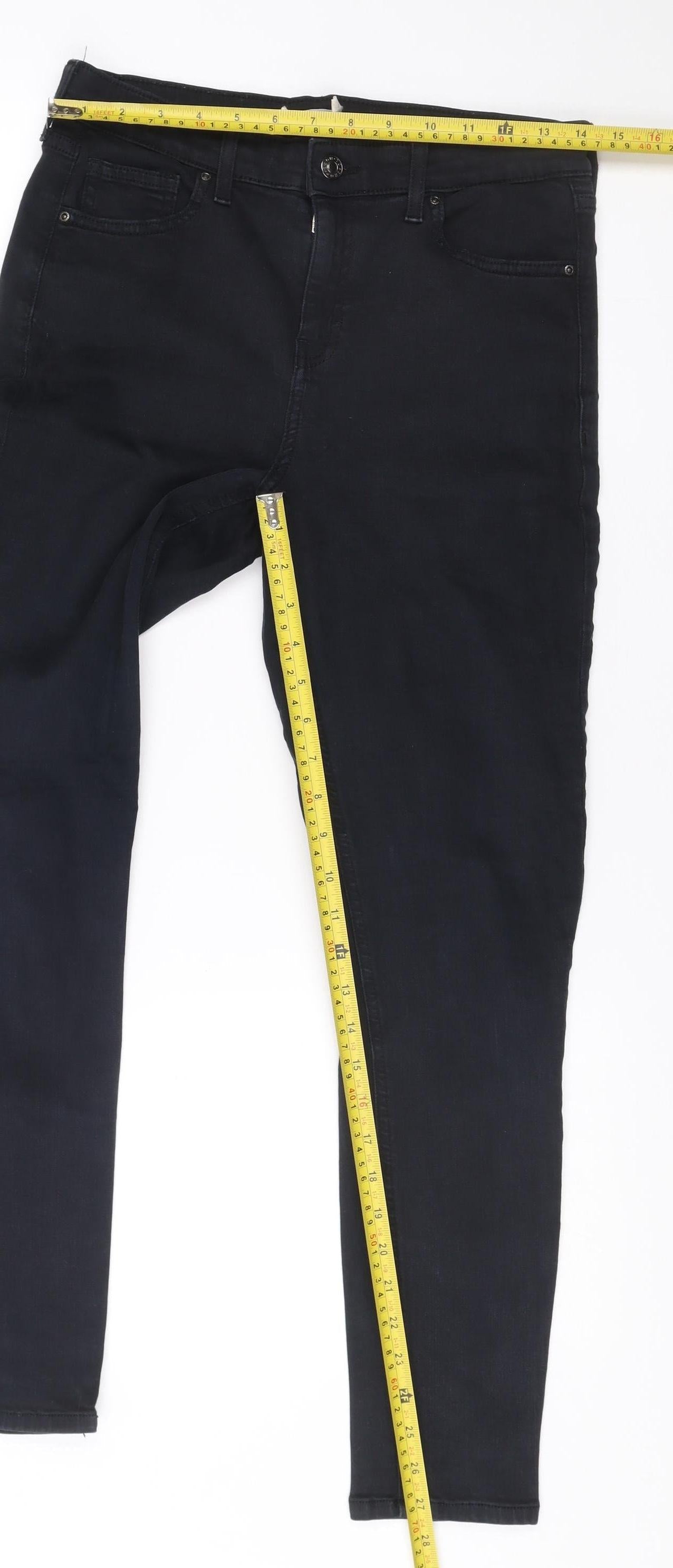 Topshop Moto Womens Black Skinny Slim Jeans Size W30 L32