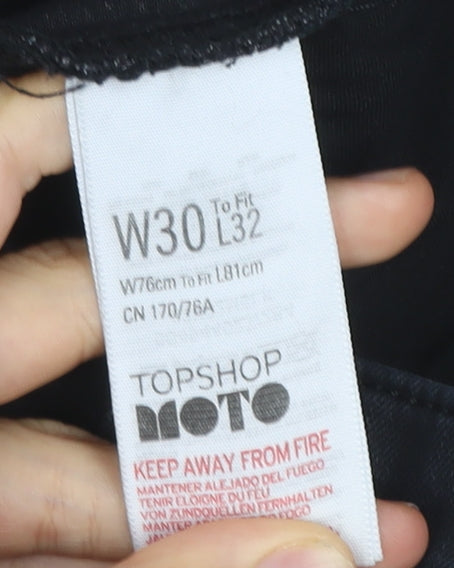 Topshop Moto Womens Black Skinny Slim Jeans Size W30 L32