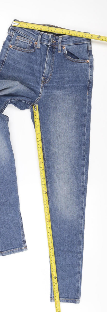 Topshop Women Blue Size 8 Skinny Slim Fit Denim Jeans W25 L32