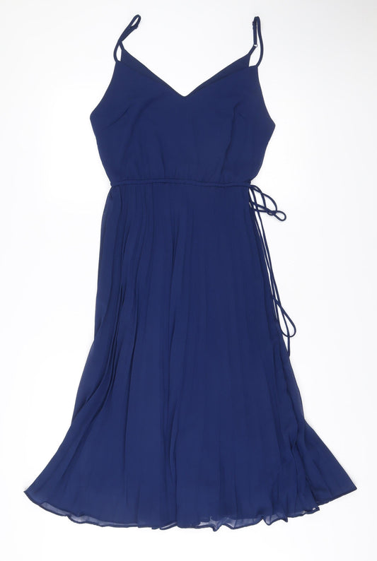 ASOS DESIGN Women’s Blue A-Line Chiffon Dress Size 10