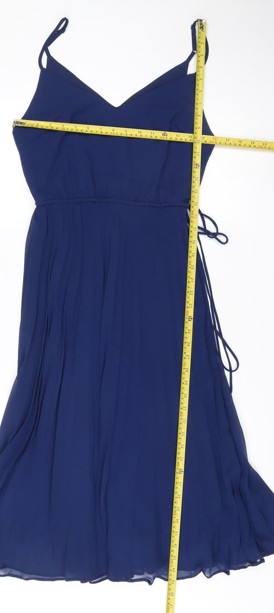 ASOS DESIGN Women’s Blue A-Line Chiffon Dress Size 10