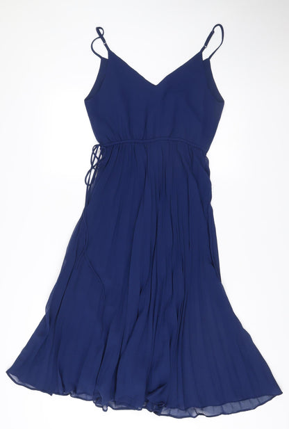 ASOS DESIGN Women’s Blue A-Line Chiffon Dress Size 10