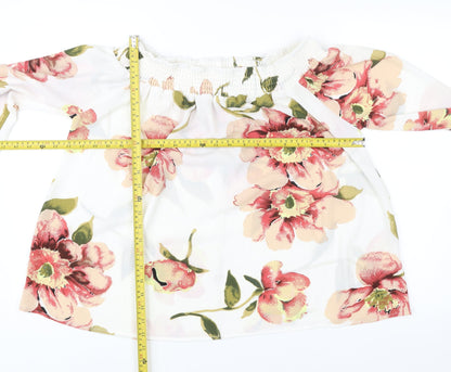 AX Paris Women’s Multicoloured Floral Off Shoulder Blouse Size 14