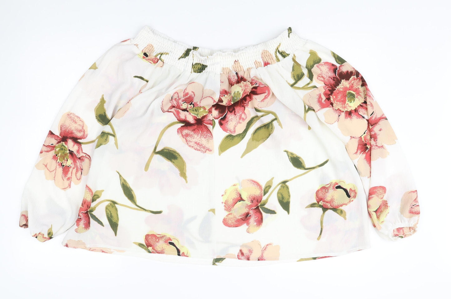 AX Paris Women’s Multicoloured Floral Off Shoulder Blouse Size 14