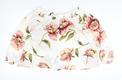 AX Paris Women’s Multicoloured Floral Off Shoulder Blouse Size 14