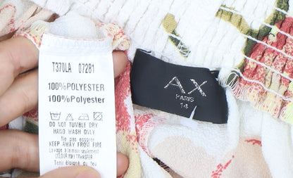 AX Paris Women’s Multicoloured Floral Off Shoulder Blouse Size 14