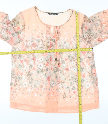 Bonmarché Women’s Multicoloured Floral Chiffon Blouse Size 16