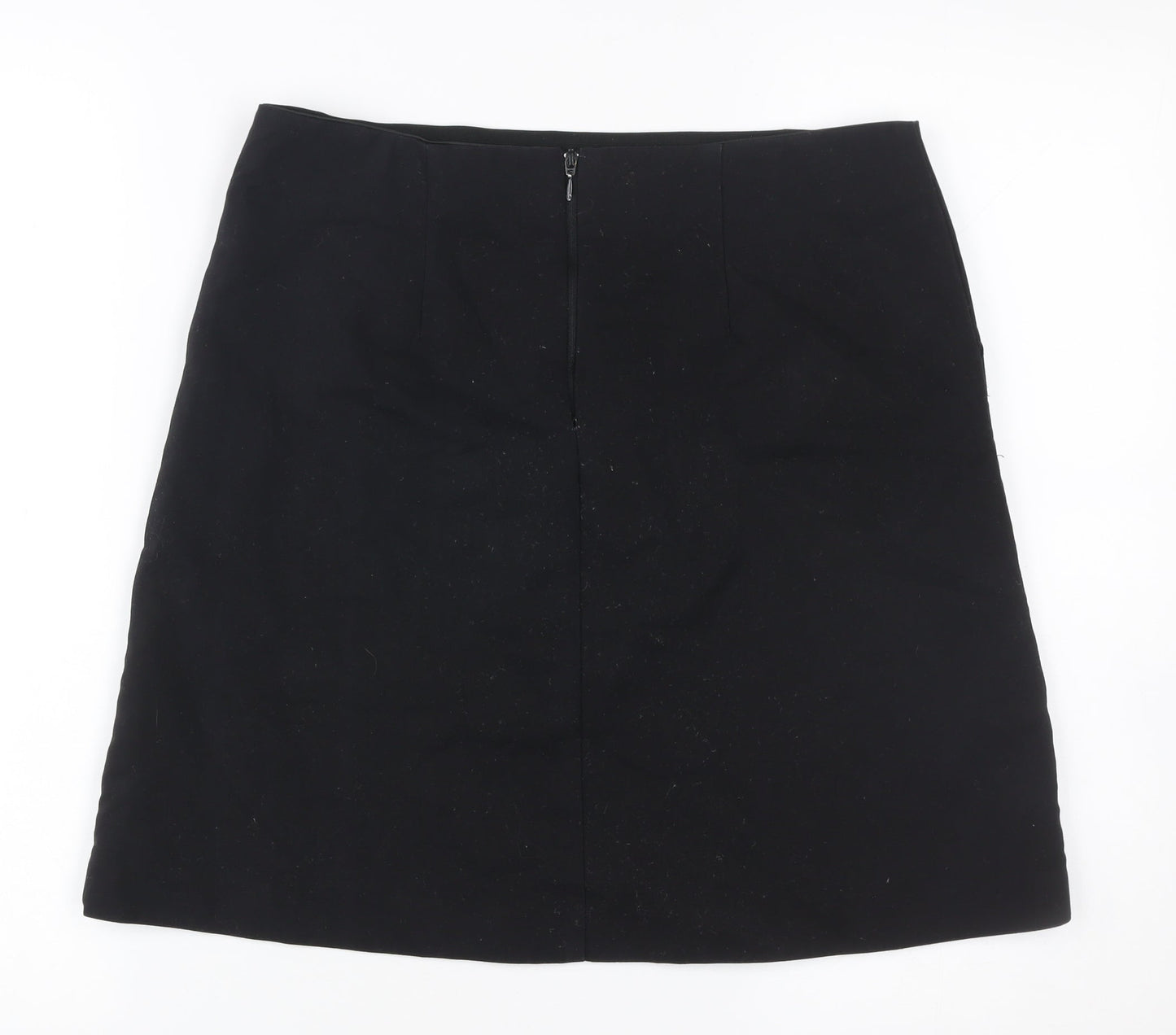 Coast Womens Black Cotton Blend Pencil Skirt Size 12 Workwear