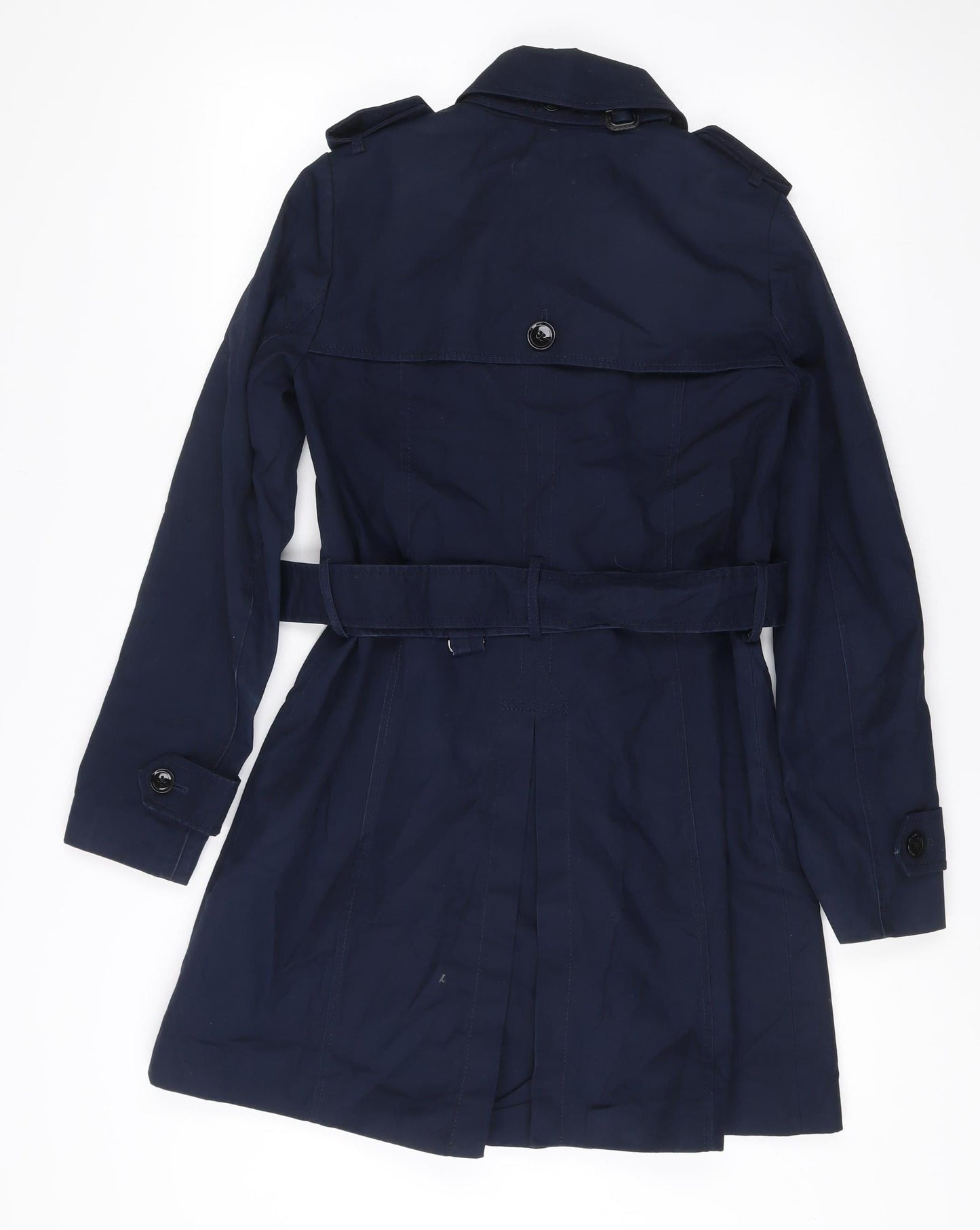 Banana Republic Women's Blue XS Trench Coat Belted Mid-Length