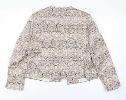 Tu Women’s Multicoloured Geometric Short Jacket Size 16