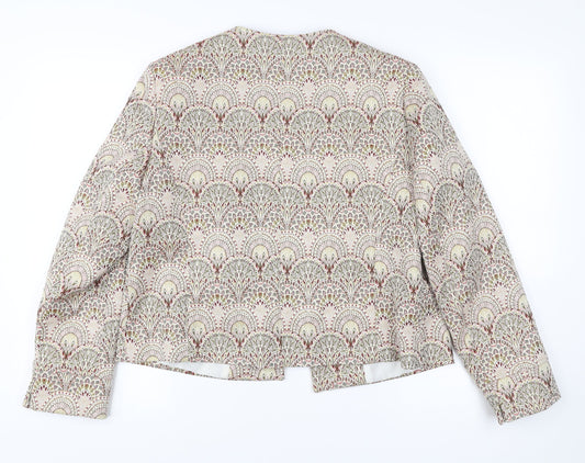 Tu Women’s Multicoloured Geometric Short Jacket Size 16