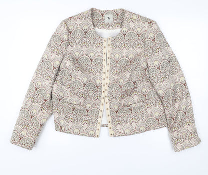 Tu Women’s Multicoloured Geometric Short Jacket Size 16