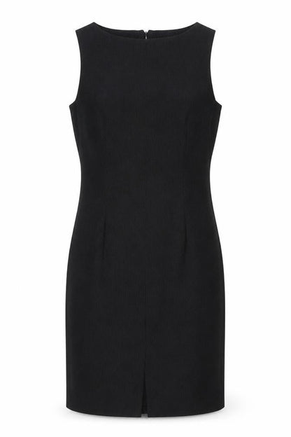 Next Womens Black Sheath Dress UK 8 Round Neck Sleeveless Workwear