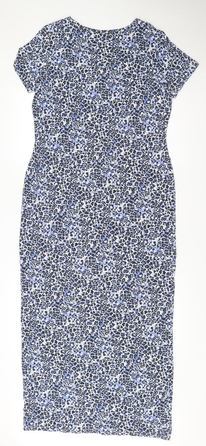 Marks and Spencer Women’s Blue Animal Print Bodycon Dress Size 14