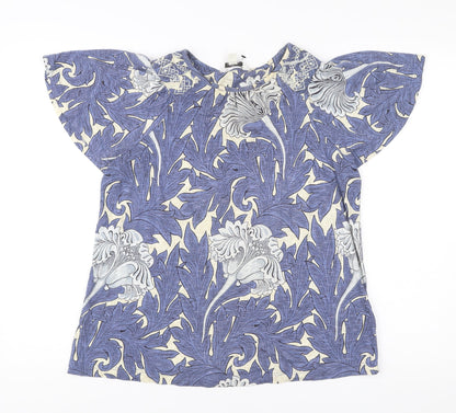 Womens UK Size 10 NEXT Blue Tunic Blouse