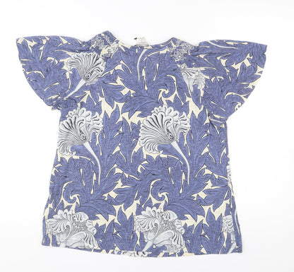 Womens UK Size 10 NEXT Blue Tunic Blouse