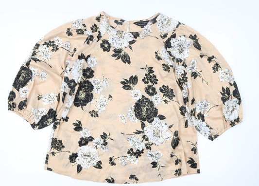Womens UK Size 16 Dorothy Perkins Beige Tunic Blouse