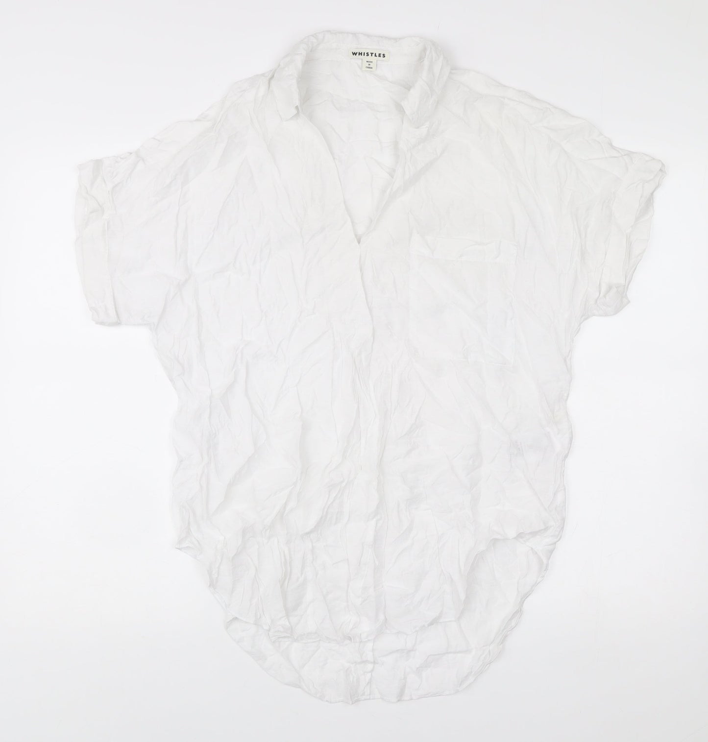 Womens UK Size S Whistles White Classic Button-Up