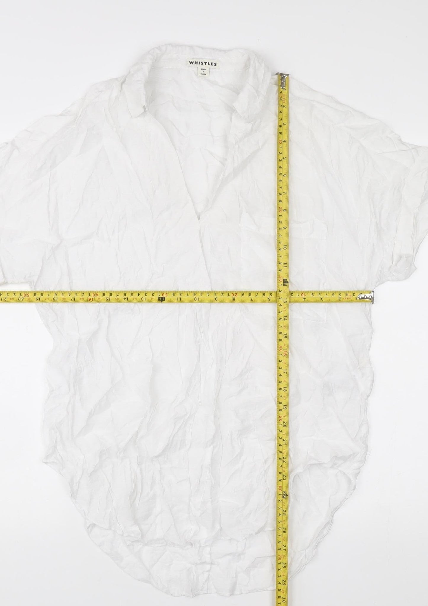 Womens UK Size S Whistles White Classic Button-Up