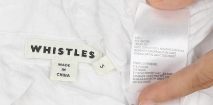 Womens UK Size S Whistles White Classic Button-Up