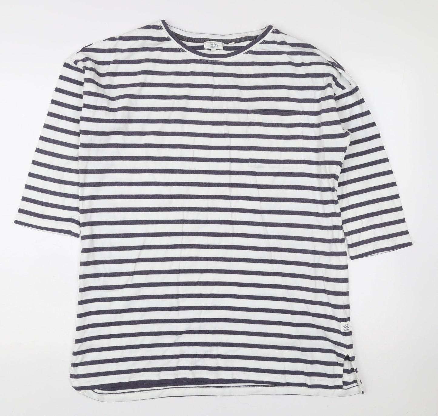 Womens UK Size 12 Fat Face White Basic T-Shirt