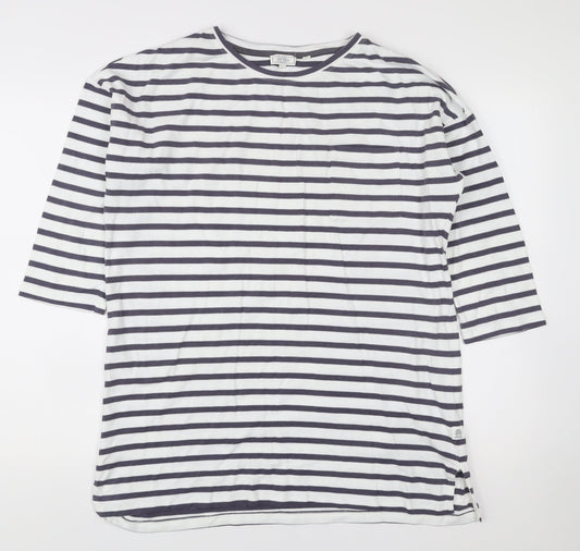 Womens UK Size 12 Fat Face White Basic T-Shirt