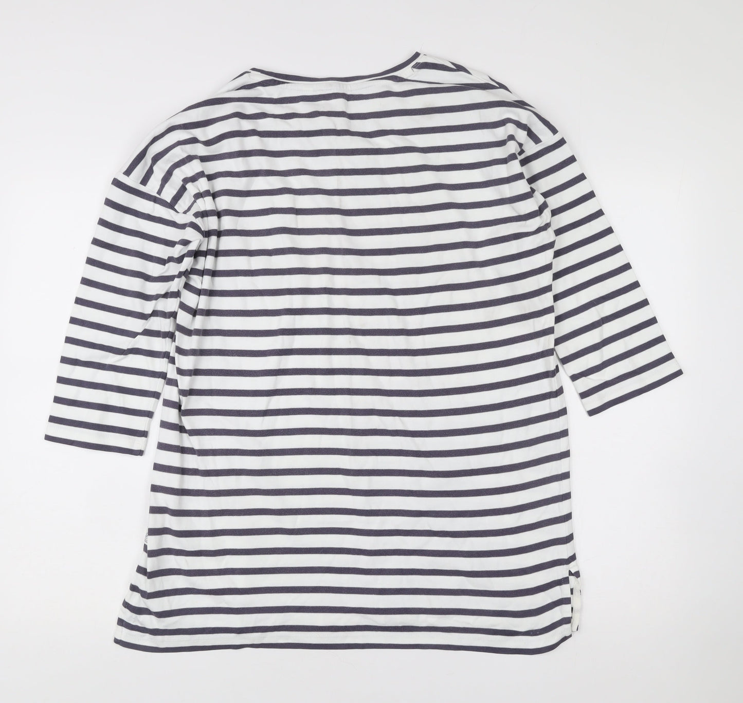 Womens UK Size 12 Fat Face White Basic T-Shirt