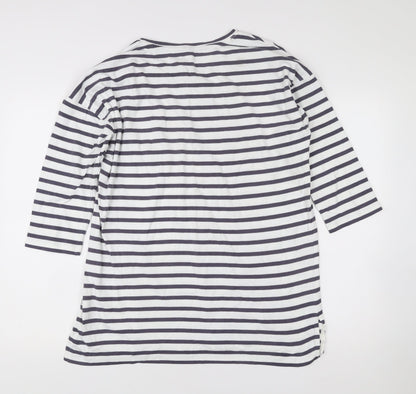 Womens UK Size 12 Fat Face White Basic T-Shirt