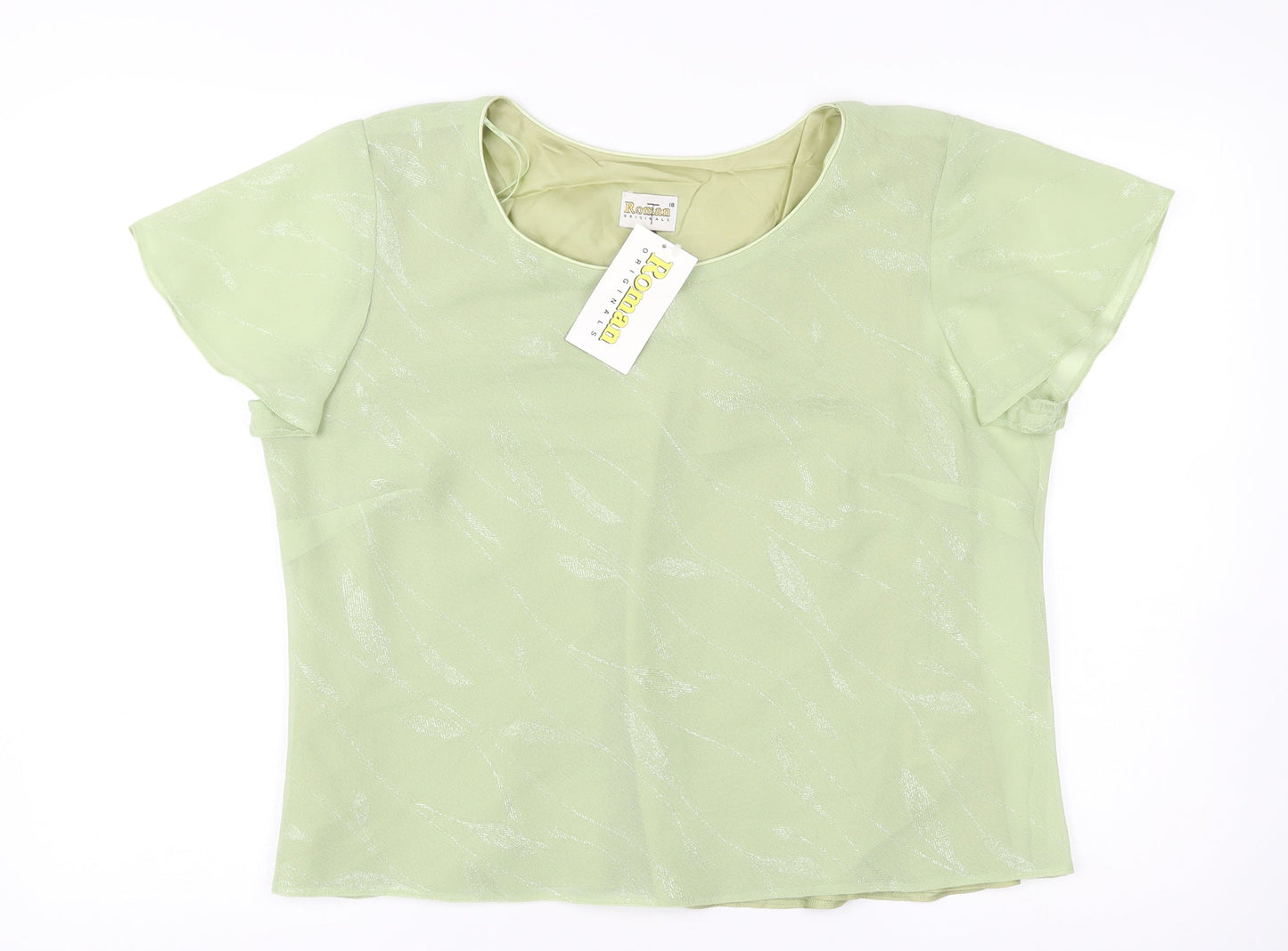 Womens UK Size 18 Roman Originals Green Camisole Blouse
