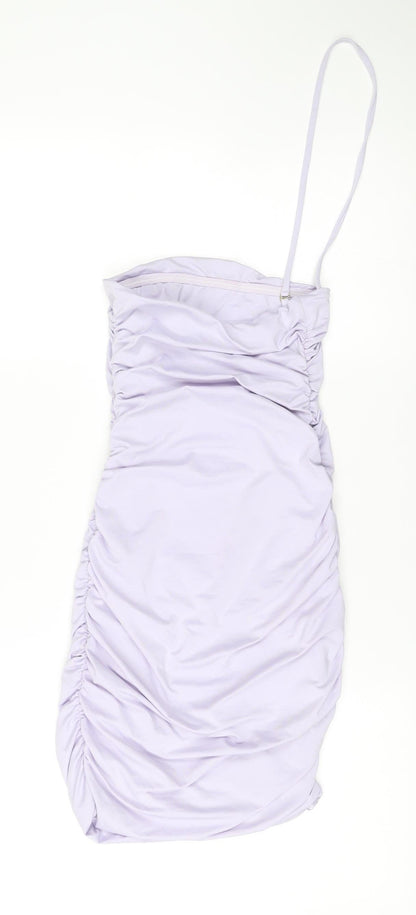 Polly Women’s Purple Size 6 Short Party Bubble Hem Strappy Dress