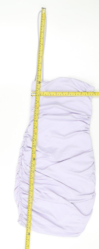 Polly Women’s Purple Size 6 Short Party Bubble Hem Strappy Dress